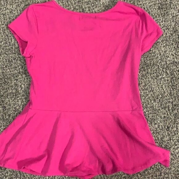 Gap - Peplum Cotton Pink Short-Sleeved T-Shirt - Size L - Picture 2 of 3